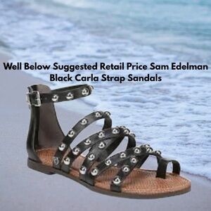 Well Below Suggested Retail Price Sam Edelman Black Carla Strap Sandals